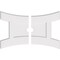 Ekena Millwork Haven Architectural Grade PVC Ceiling Medallion, 40"W x 26 5/8"H x 3"ID x 8 3/4"C x 1"P, Two-Piece CMP40X26HN2-03000 - alternate 1